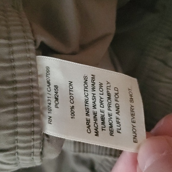 LinkSoul Tempus Fugit Green Cotton Mens Shorts Size XXL Tie Waist Chino - Picture 11 of 11